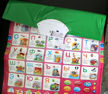 Ruski jezik elektronski baby ABC abeceda zvok plakat za malčke otroci prisotni Darilo zgodnjega učenja izobraževanja fonetična grafikon 4