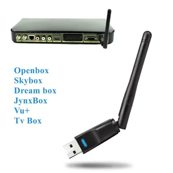 USB Brezžični LAN vmesnik Z Anteno 150Mbps Prenosni WiFi Dongle Adapterja Antene za MAG250-254 TV Box Črni 5