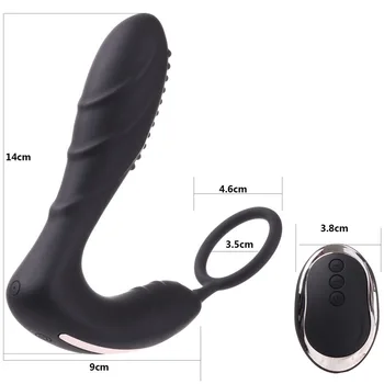 Brezžični Daljinski Upravljalnik Moški Massager Silikonski Analni Vibrator 10 Hitrost Butt Plug Spolnih Igrač Za Moške Masturbator Zda 8487