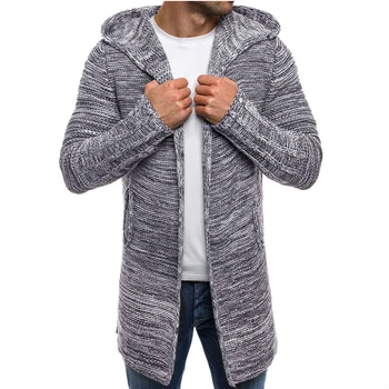 Modni pulover moških nov prihod priložnostne jopico moških zimskih hooded vratu solid kakovosti pletene blagovne znamke moški puloverji velikosti 3