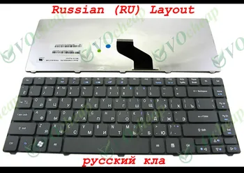 Nov Laptop tipkovnici ZA Acer Aspire 4741G 4745; Emachine D640 (Združljiv Z 3810T) Mat Črna ruska različica - V104630DS3 RU 8554