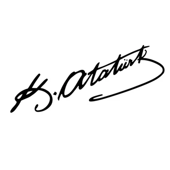 Dawasaru Črk, Nalepke Turčije Mustafa Kemal Ataturk Podpis Avto Nalepke Auto Motocikel Trunk Smešno Avto Nalepke PVC,25 cm*7 cm 0