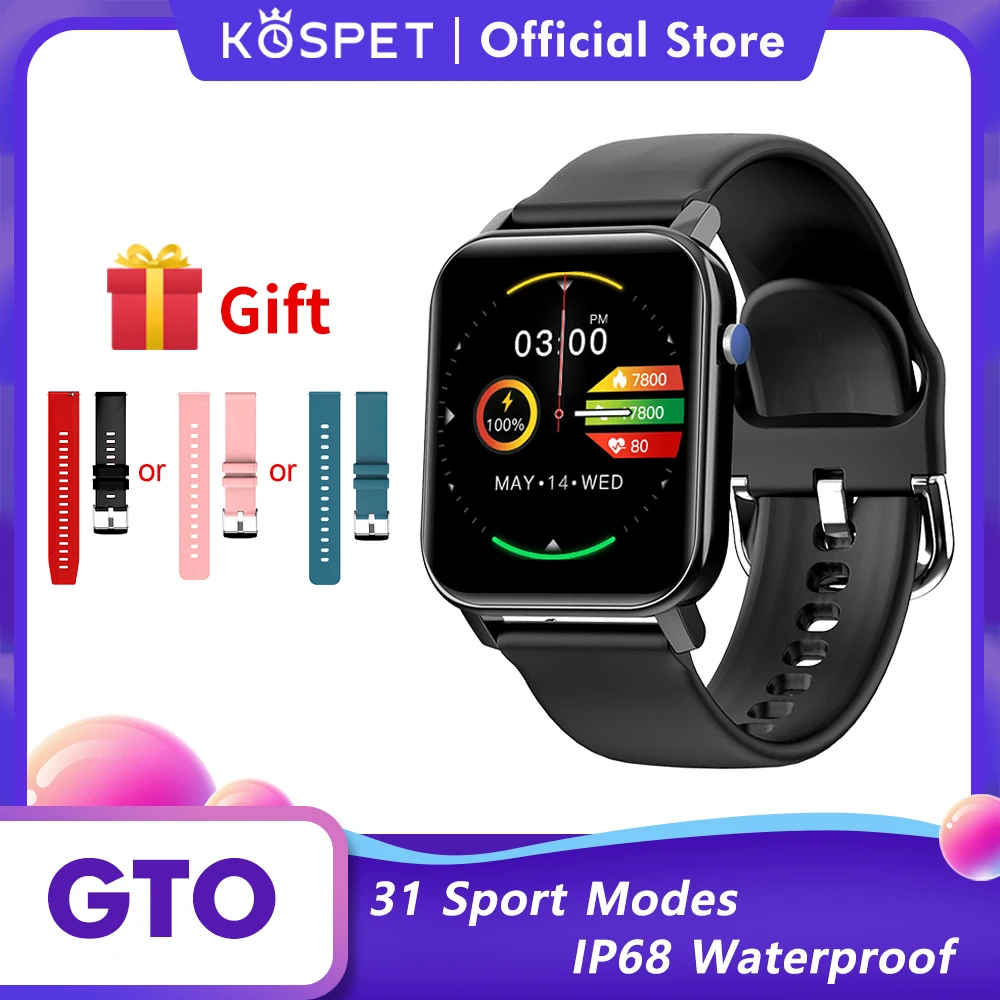 Smartwatch 2020 KOSPET GTO Šport Pametno Gledati Nepremočljiva Fitnes Zapestnica Moški Ženske Smartwatch za Otroke Za Android iOS Xiaomi 2