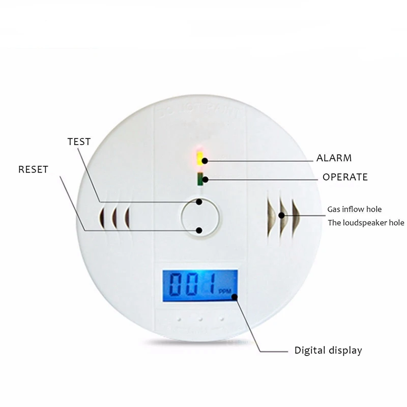 Home Security LCD Detektor Ogljikovega Monoksida Neodvisni CO Plin Senzor 85dB Opozorilo-up Visoko Občutljiv Zastrupitev Alarm Detektor 3