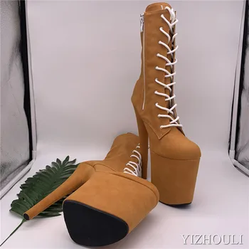 Seksi vitez 8 inch, tanko peto, torba za pete škornji, spomladi in jeseni čevlji 20 cm model pole dancing čevlji, novi škornji 1