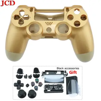 JCD Novo Zlato barvo Za PS4 Pro 4.0 Prikrivanje, Lupine, Kože, Zamenjava Za JDS 040 Krmilnik Lupini Primeru Zajema s polno gumbi 5