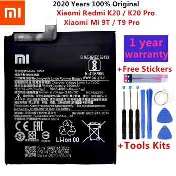 Xiao Mi Originalne Baterije Telefona BP41 4000 mah za Xiaomi Redmi K20 / Mi 9T / K20 Pro / 9T Pro Zamenjava Baterije +Orodij Kompleti 3