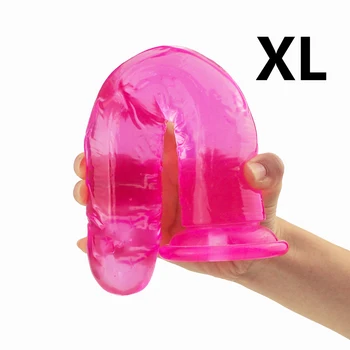 Realno Dildos Velik vibrator za ženske, seks igrače za pare Jelly vibrator z sesalni vagina orgazem igrače za odrasle, sex shop 4