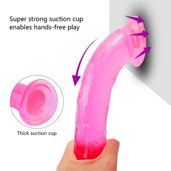 Realno Dildos Velik vibrator za ženske, seks igrače za pare Jelly vibrator z sesalni vagina orgazem igrače za odrasle, sex shop 5