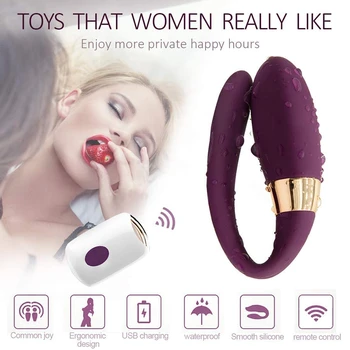 Polnilna Klitorisa & G-Spot Vibrator, Nepremočljiva Parov 7 Močne Vibracije, Brezžični Daljinski Upravljalnik Sex Igrače Za Ženske 4