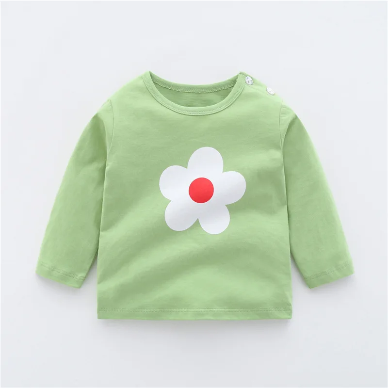 Pomlad Otroci Baby Fantje Majica Pulover, T-shirt Bombaž Risanka Natisnjeni Dolge Rokave Vrhovi 5