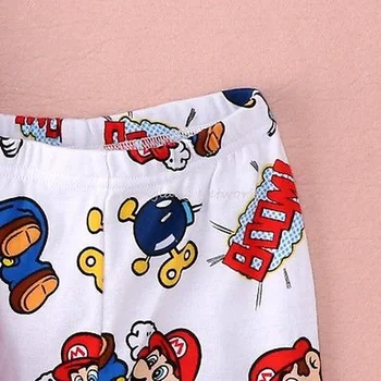 Malčka Baby Boy 2PCS Oblačila, ki Super Mario Tiskanja Bebe Dolg Rokav Vrhovi Hlače Sleepwear More Pižamo Set 1-7Y 5