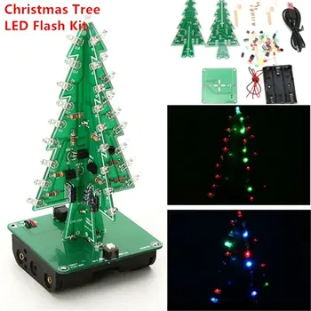 Dekor Elektronsko Bliskavico LED Vezja Deli Božično Drevo 3D Drevo LED DIY Komplet Okolju prijaznih materialov 1