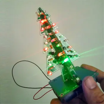 Dekor Elektronsko Bliskavico LED Vezja Deli Božično Drevo 3D Drevo LED DIY Komplet Okolju prijaznih materialov 2