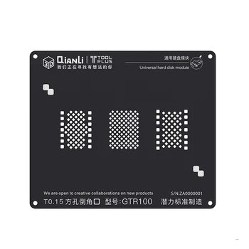 3D Univerzalno Trdi Disk Modul Črni Sajenje Tin Neto NAND BGA Reballing Matrica Jekla Očesa Za iPhone 6/6S/6SP/7G/7P/8G/8P 904