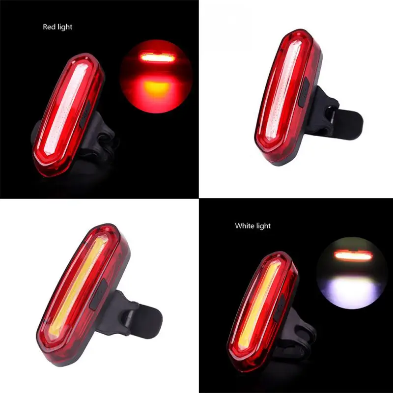 Izposoja Lahka Akumulatorska LED Luč USB Zadaj Rep Kolesarjenje opozorilna Lučka rdeča bela modra Kolesarske Luči, dodatna oprema TSLM1 3