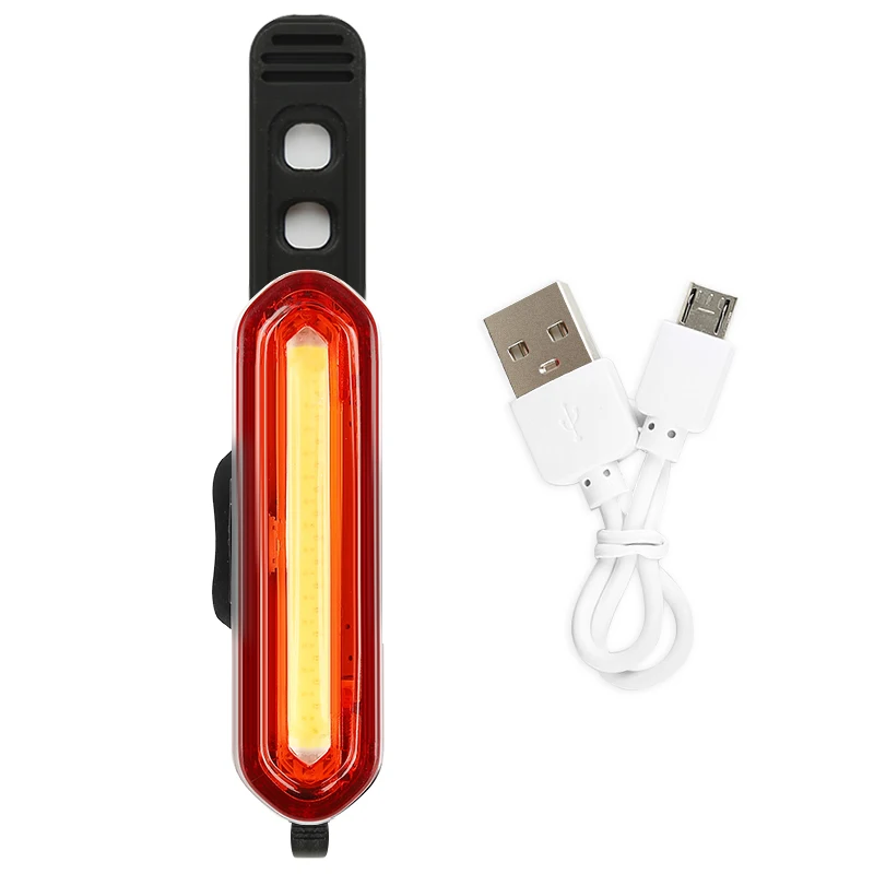 Izposoja Lahka Akumulatorska LED Luč USB Zadaj Rep Kolesarjenje opozorilna Lučka rdeča bela modra Kolesarske Luči, dodatna oprema TSLM1 5