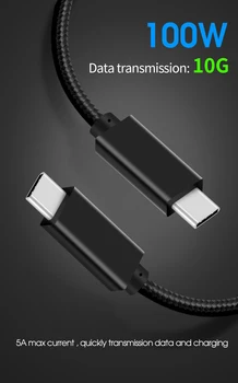2m1m USB C Mobilne kabel Tip-C 3.1 USB Gen2 100W Moči Dostave zaračuna 10 G za Strele 3 zaslon prikazuje video in Avdio 1