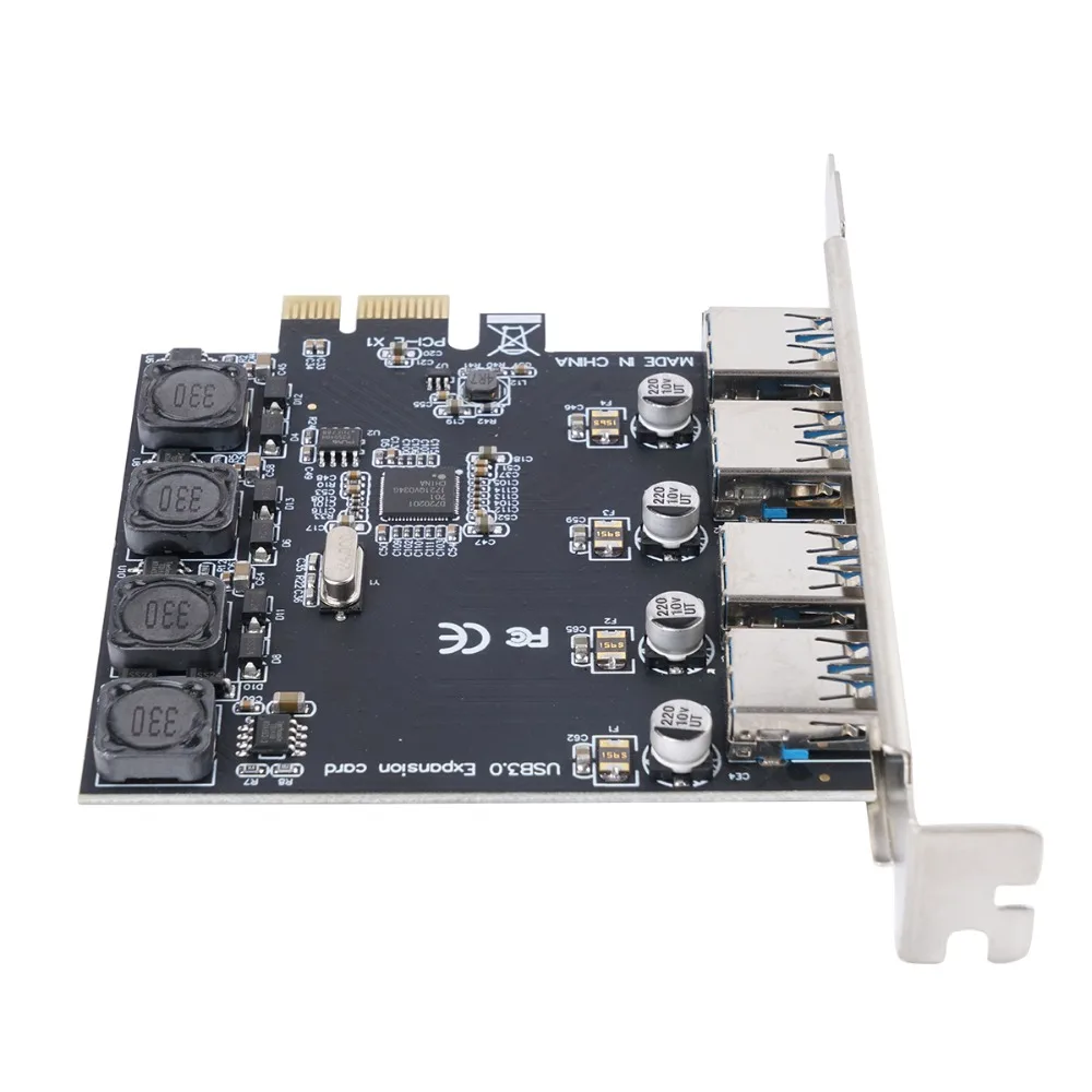ORICO USB 3.0 PCI-E Express card 4 Vrata Super Hitrost 5Gbps PCI-E Širitev Sim Adapter Za Namizne Računalniške Komponente Win10 3
