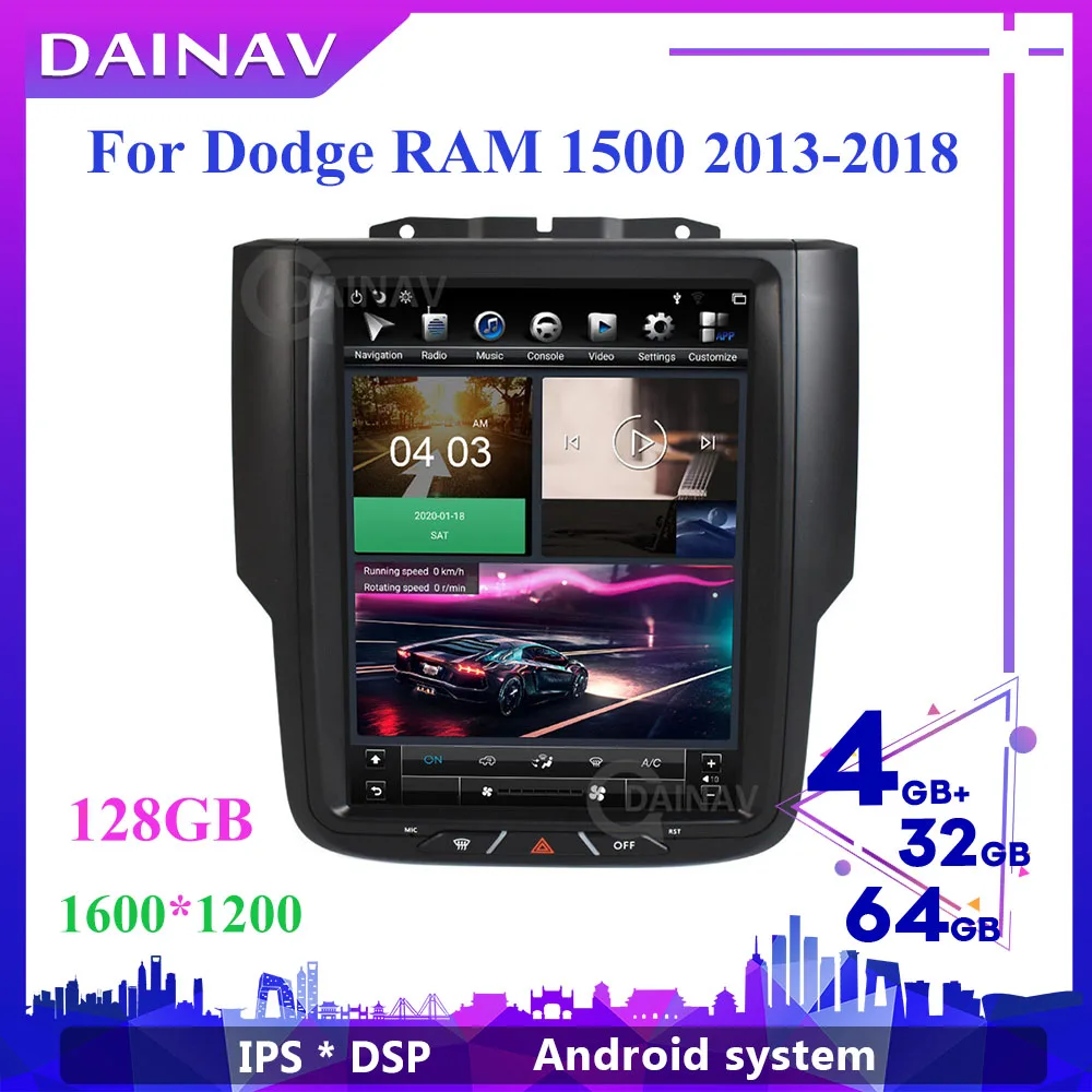 PX6 1200*1600Vertical Zaslon 2 Din Android Avto Radio Za Dodge RAM 1500 obdobje 2013-2018 Avtomobilski Stereo sistem Autoradio Auto Zvoka GPS Navigacije 2