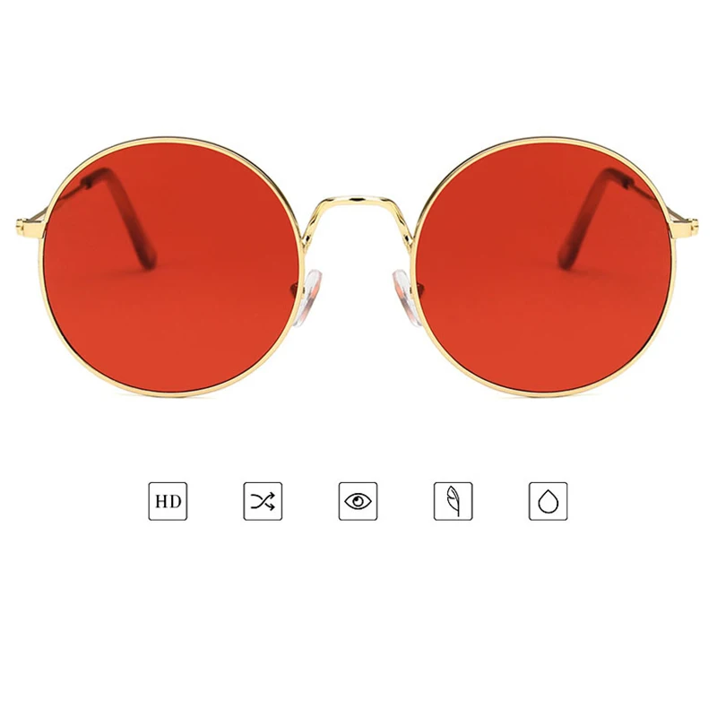Retro vintage New Krog sončna Očala Ženske Kovinski Okvir blagovne Znamke Oblikovalec jasno Očala Ženska sončna očala Luksuzni Odtenki Oculos 3