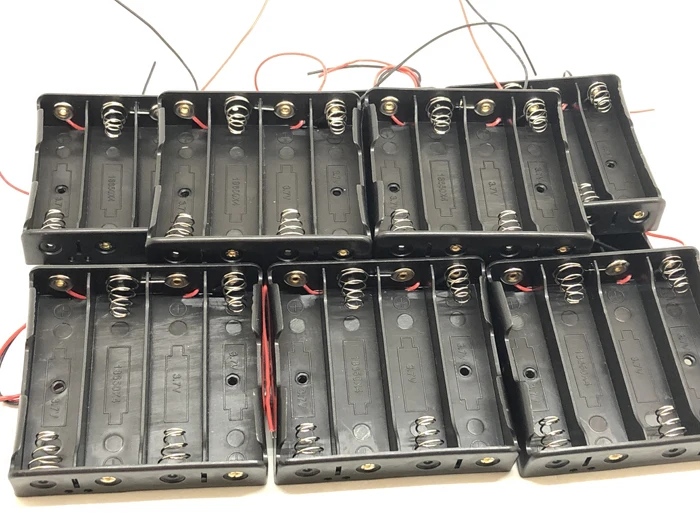 500pcs/veliko Črno Plastično Baterije Primeru Zajema 4 x 18650 Baterije Imetnik Škatla za Shranjevanje S 6