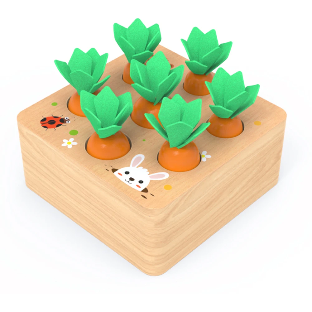 Lesenim Vleče Korenček, Igre Otroci Montessori Igrača Blok Nastavi Spoznavno Sposobnost Alpinia Interaktivna Igrača 5