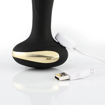 USB Polnilne Smart Ogrevanje Analni Čep Moški Prostate Massager G-spot Butt Plug Vibrator 10 Način Smart Toplo Vibrator za Človeka A3 1