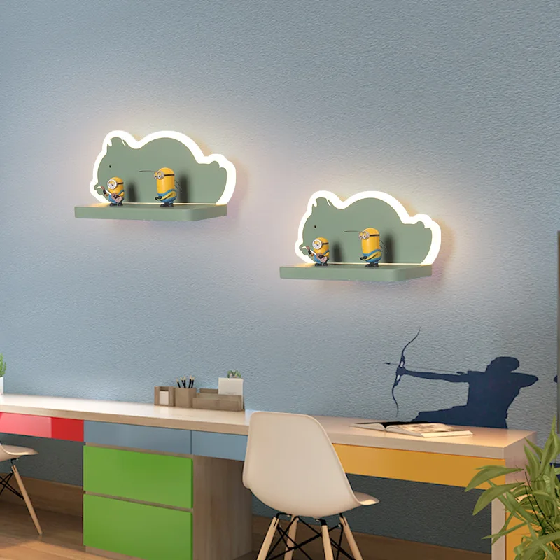 Ustvarjalne LED Wall luç Risanka Letalo Medved Slon Gourd Otrok Stensko Svetilko ob Postelji Rov Lučka za Otroke, Otroška Soba 3