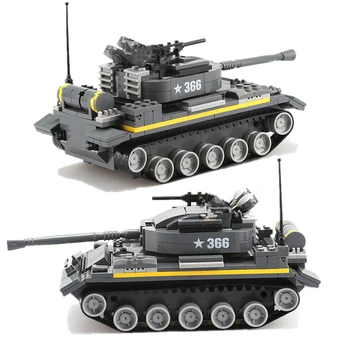 Mesto Vojaške Serije nemški Light Tank Model gradniki Oklepna Vozila Opeke Orožja WW2 Vojsko Vojakov Otrok Igrača Darilo 0