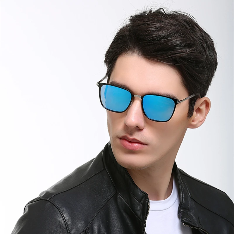 Nove Klasične Polarizirana Sončna Očala Moških 2021 Trend Pravokotnik Ogledalo Sunglass Moški Oblikovalec Vintage Retro Voznik Sončna Očala Za Moške 3