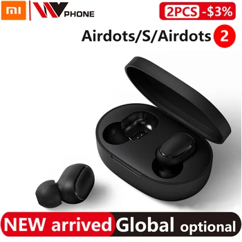 Xiaomi airdots 2 tws Redmi Airdots s TWS Brezžične slušalke Glasovni nadzor Bluetooth 5.0 zmanjšanje Hrupa Tap Control 9505