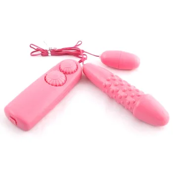 Vibrator sex igrače za žensko Dvojni Dildo z vibriranjem Vaginalne kroglice Daljinsko upravljanje Mini Bullet Vibrador G-spot Stimulator wibrator 2