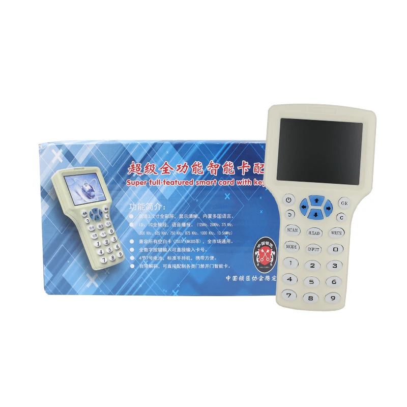 Angleški Ročni RFID Duplicator 125Khz T5577 Bralec NFC Pametni Čip IC/ID Kartico Pisatelj 13.56 Mhz TEKOČINE za Šifriranje Krekinga kopirni stroj 5