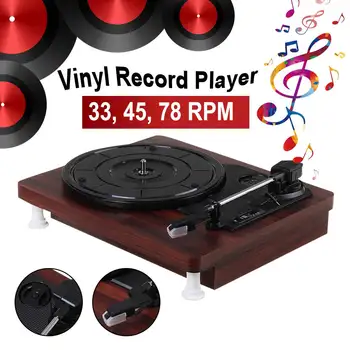 Retro Predvajalnik, Stereo 33 45 78 MIN LP Tri Hitrosti Vinil Zapis Gramofon Igralec Gramofonskih RCA R/L PH 2.0 Stereo 3
