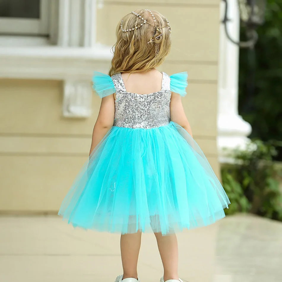 Otroci Baby Dekle Obleko 2020 Poletje Dekle Kostum Rainbow Unicorn Princess Oblačenja Otrok Rojstni Dan Pustni Kostum Dekle Obleko 4