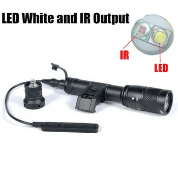 IFM M600V IR Orožje Lahkega Dvojnega Izhodna LED Svetilka Bela Svetloba & Ir Strani Mount Daljinsko Stikalo Taktično Luč za Lov 0