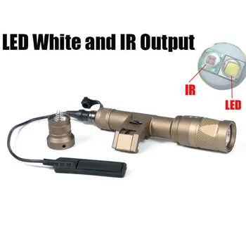 IFM M600V IR Orožje Lahkega Dvojnega Izhodna LED Svetilka Bela Svetloba & Ir Strani Mount Daljinsko Stikalo Taktično Luč za Lov 3