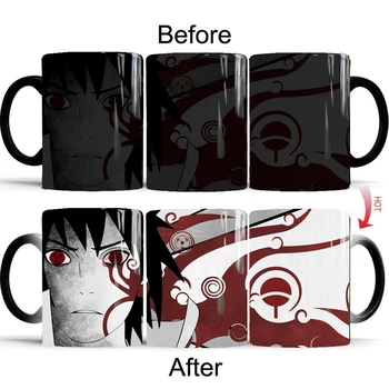 Naruto Sasuke vrč barva spreminja, skodelice 350ml keramični aparat za čajne skodelice najboljše darilo za vašega fanta 5