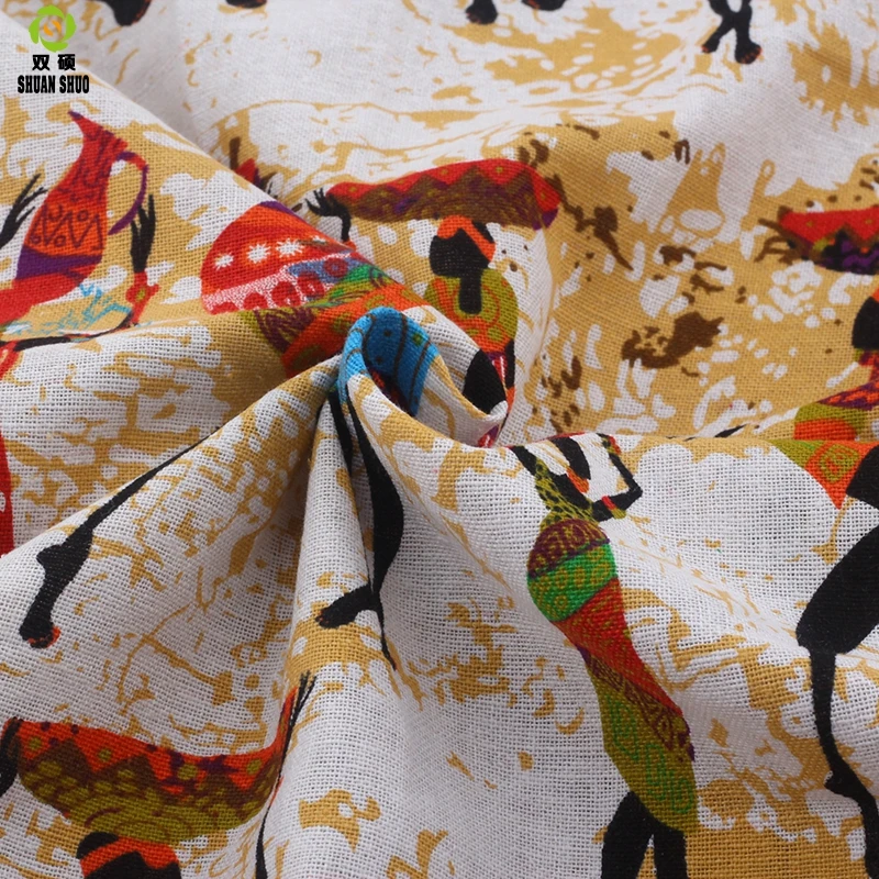 Shuanshuo Afriške etnične carinski Bombaž Perilo tkanine, DIY Ročno Šivanje Tekstilnih Mozaik Za Vrečke Obleko Oblačila 150*50 CM 1