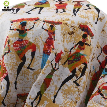 Shuanshuo Afriške etnične carinski Bombaž Perilo tkanine, DIY Ročno Šivanje Tekstilnih Mozaik Za Vrečke Obleko Oblačila 150*50 CM 5
