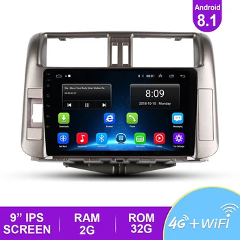 2.5 D IPS Android 8.1 Avto Multimedijski Predvajalnik AutoRadio Za Toyota Land Cruiser Prado 150 2010-2013 Stereo GPS Navigacija 4G BT DVD 5