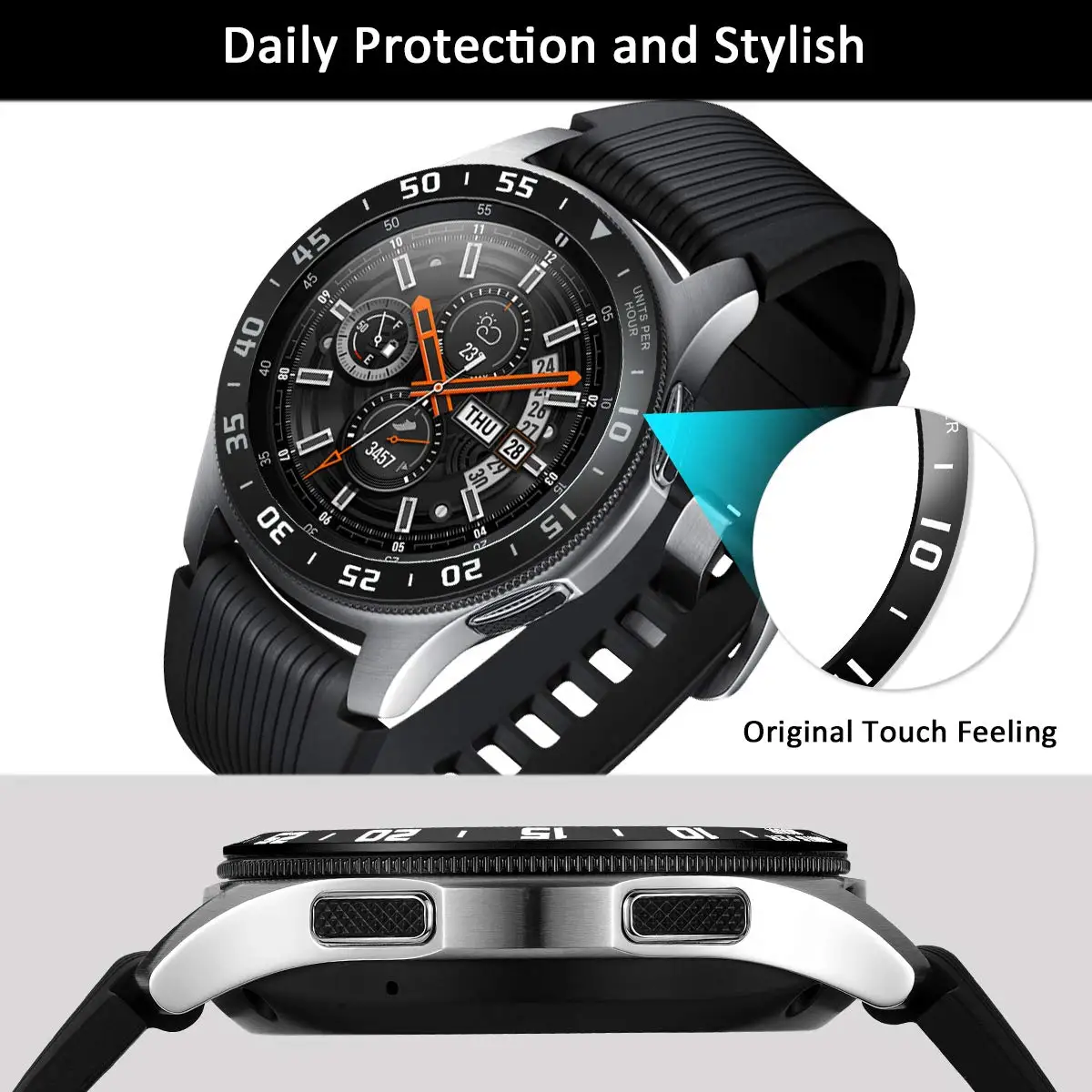 Iz nerjavečega Jekla Rezilo Za Samsung Galaxy Watch 46mm Bezels Tesnilo Lepilo Pokrovček Proti Praskam ploščo Za Samsung Galaxy Watch 46mm 3