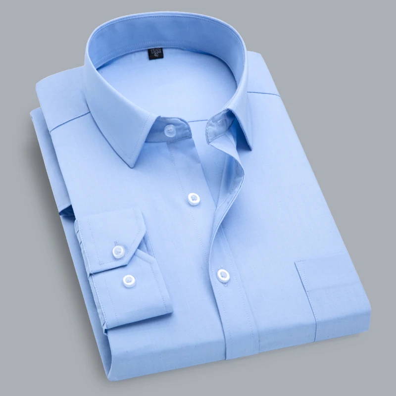 Men ' s Long Sleeve Slim Fit Obleko Športna Majica Bele Modre Rdeče Rumene Moški Socialne Majica Plus Velikost 5XL 6XL 7XL 8XL 3