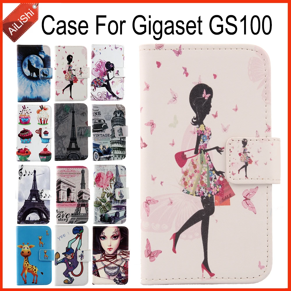 AiLiShi Primeru Za Gigaset GS100 Luksuzni Flip Naslikal Usnjena torbica GS100 Gigaset Izključno Poseben Telefon Kritje Kože+Sledenje 5