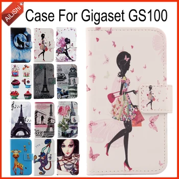 AiLiShi Primeru Za Gigaset GS100 Luksuzni Flip Naslikal Usnjena torbica GS100 Gigaset Izključno Poseben Telefon Kritje Kože+Sledenje 5