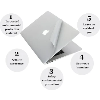 Laptop Nalepke za MacBook Pro 16 13-palčni A2251 A2141 A2159 Zgoraj & Spodaj Vinil Kože Kritje Novo Air 13-palčni A1932 Retina Zaslon 0