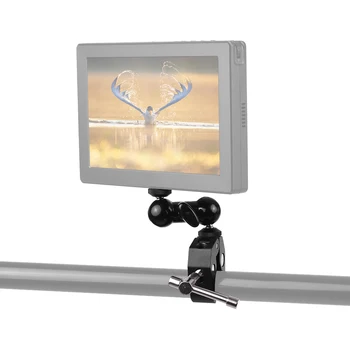 Dvojno Ballhead Roko Super Objemka Nastavek Multi-funkcionalne Dvojno Žogo Adapter za DSLR Kamero, Monitor LED Video Luč Zunanji Mikrofon 1