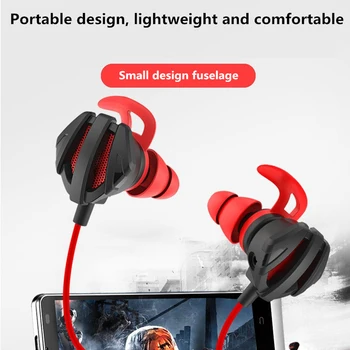 1,2 m Žične Slušalke Gaming Čepkov E-Šport šumov in-Ear Slušalke Z Upogljivi Stereo Mic Za Telefon PS4 Xbox Stikalo 3