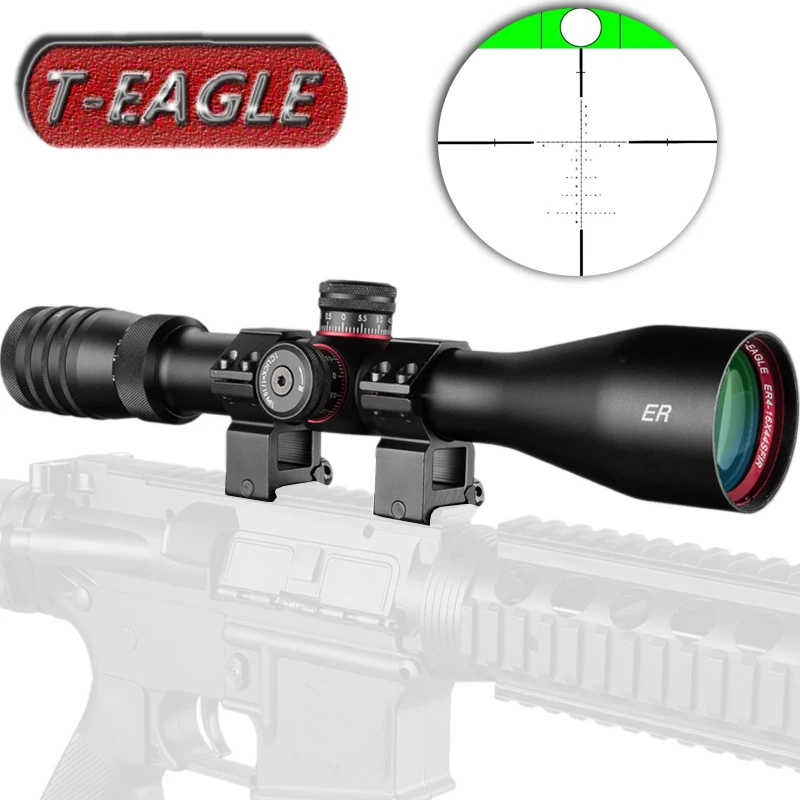 T-OREL Taktično Dolgo Vrsto Puške Področje 4-16x44 SFIR Zraka Puška Optika Red Dot Osvetljeni Riflescope Puška, Streljanje 2